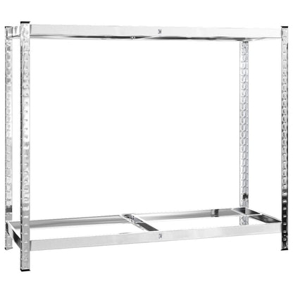 Portapneumatici a 2 Livelli Argento 110x40x110 cm in Acciaio | homemem39
