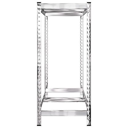 Portapneumatici a 2 Livelli Argento 110x40x110 cm in Acciaio | homemem39