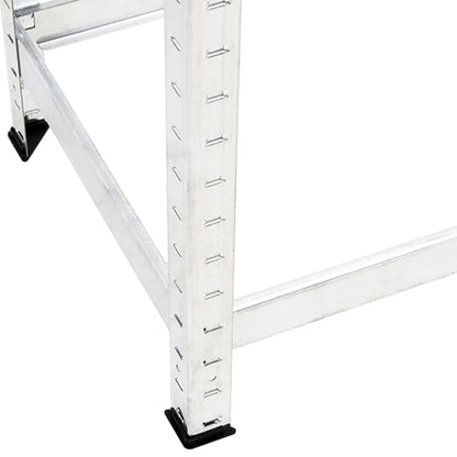 Portapneumatici a 2 Livelli Argento 110x40x110 cm in Acciaio | homemem39