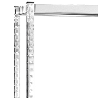 Portapneumatici a 2 Livelli Argento 110x40x110 cm in Acciaio | homemem39