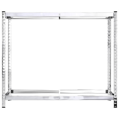 Portapneumatici a 2 Livelli 2pz Argento 110x40x110cm in Acciaio | homemem39