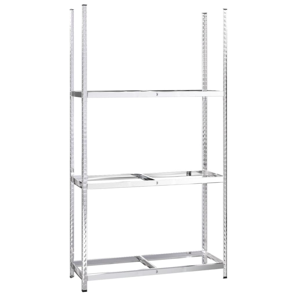 Portapneumatici a 3 Livelli Argento 110x40x200 cm in Acciaio | homemem39