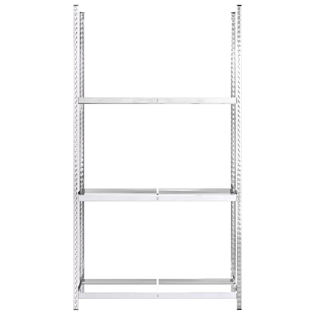 Portapneumatici a 3 Strati 2 pz Argento 110x40x200cm in Acciaio | homemem39
