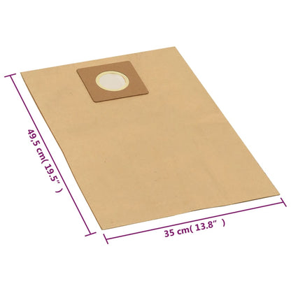 Sacchetti Carta per Aspirapolvere e Aspiraliquidi 10pz Marrone - homemem39
