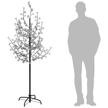 Albero di Ciliegio con 200 LED Bianco Caldo 180 cm