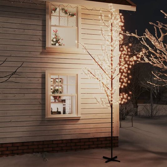 Albero di Ciliegio con 672 LED Bianco Caldo 400 cm - homemem39