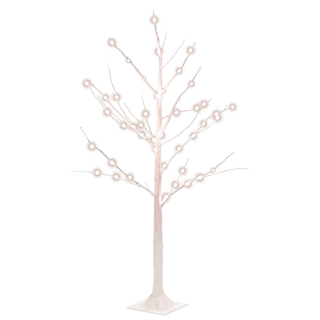 Betulla con LED Bianco Caldo 48 LED 120 cm - homemem39