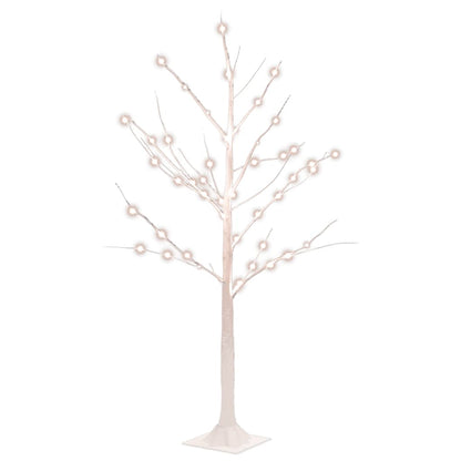 Betulla con LED Bianco Caldo 48 LED 120 cm - homemem39