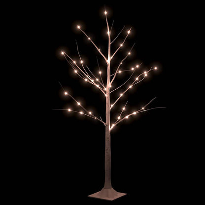 Betulla con LED Bianco Caldo 48 LED 120 cm - homemem39