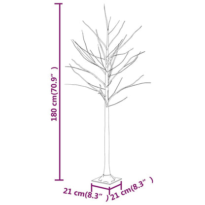 Betulla con LED Bianco Caldo 96 LED 180 cm - homemem39
