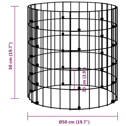 Compostiera da Giardino Ø50x50 cm in Acciaio Zincato | homemem39