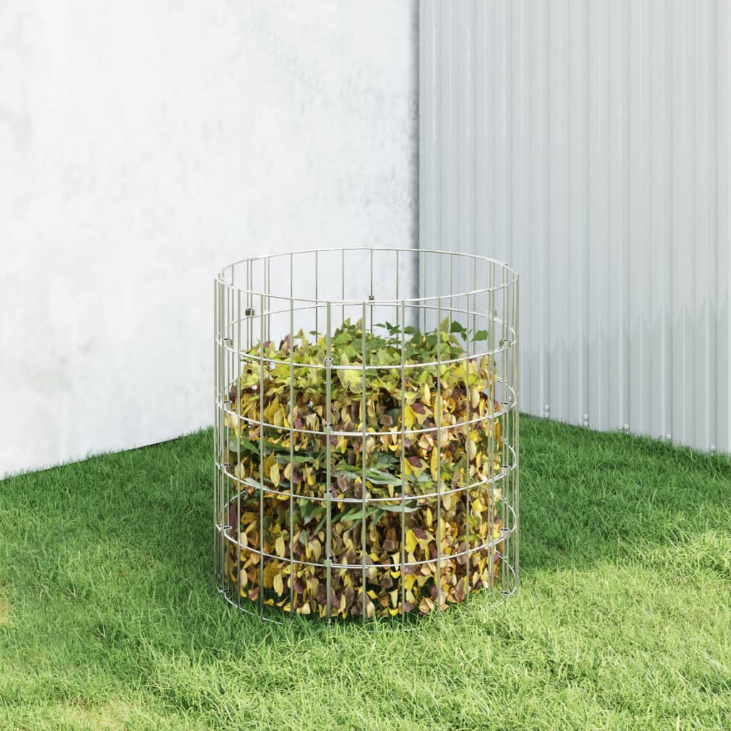 Compostiera da Giardino Ø50x50 cm in Acciaio Zincato | homemem39
