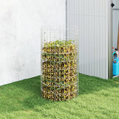 Compostiera da Giardino Ø50x100 cm in Acciaio Zincato | homemem39