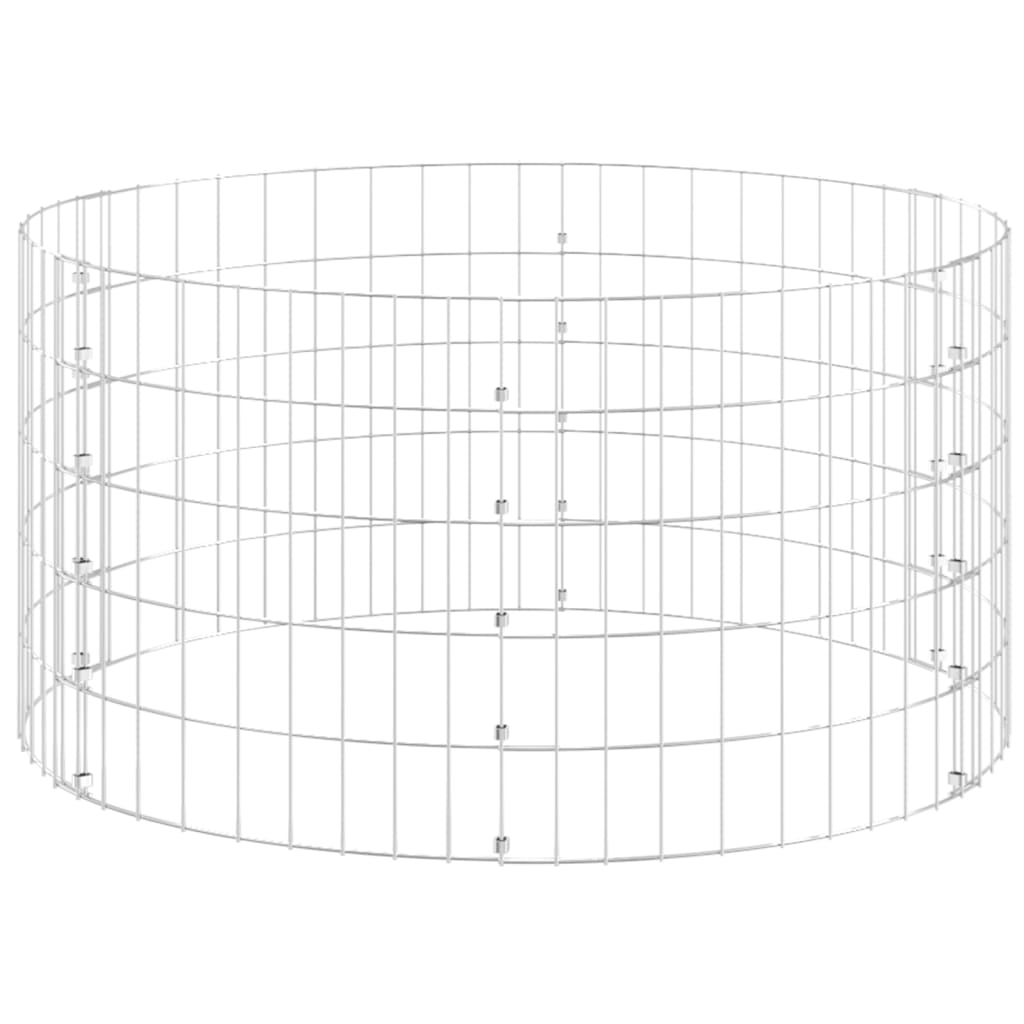 Compostiera da Giardino Ø100x50 cm in Acciaio Zincato - homemem39