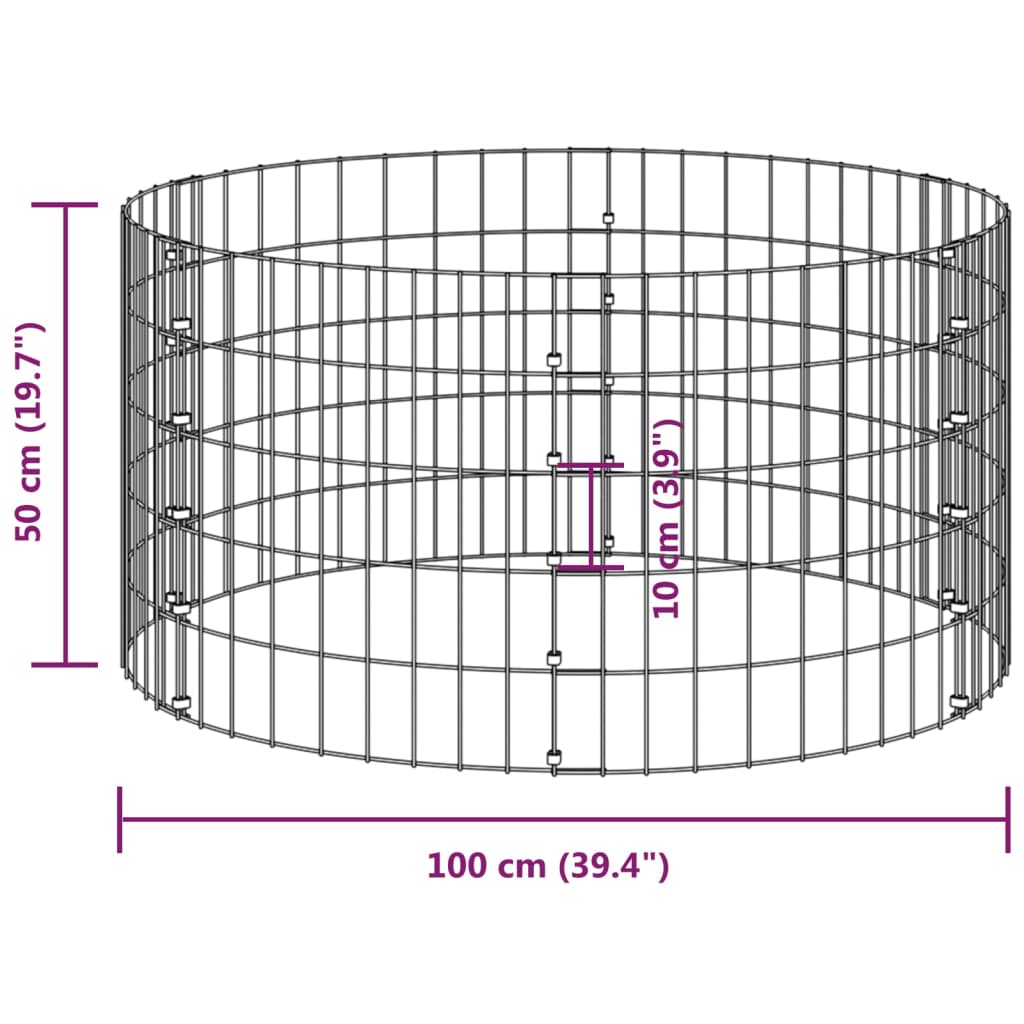 Compostiera da Giardino Ø100x50 cm in Acciaio Zincato | homemem39