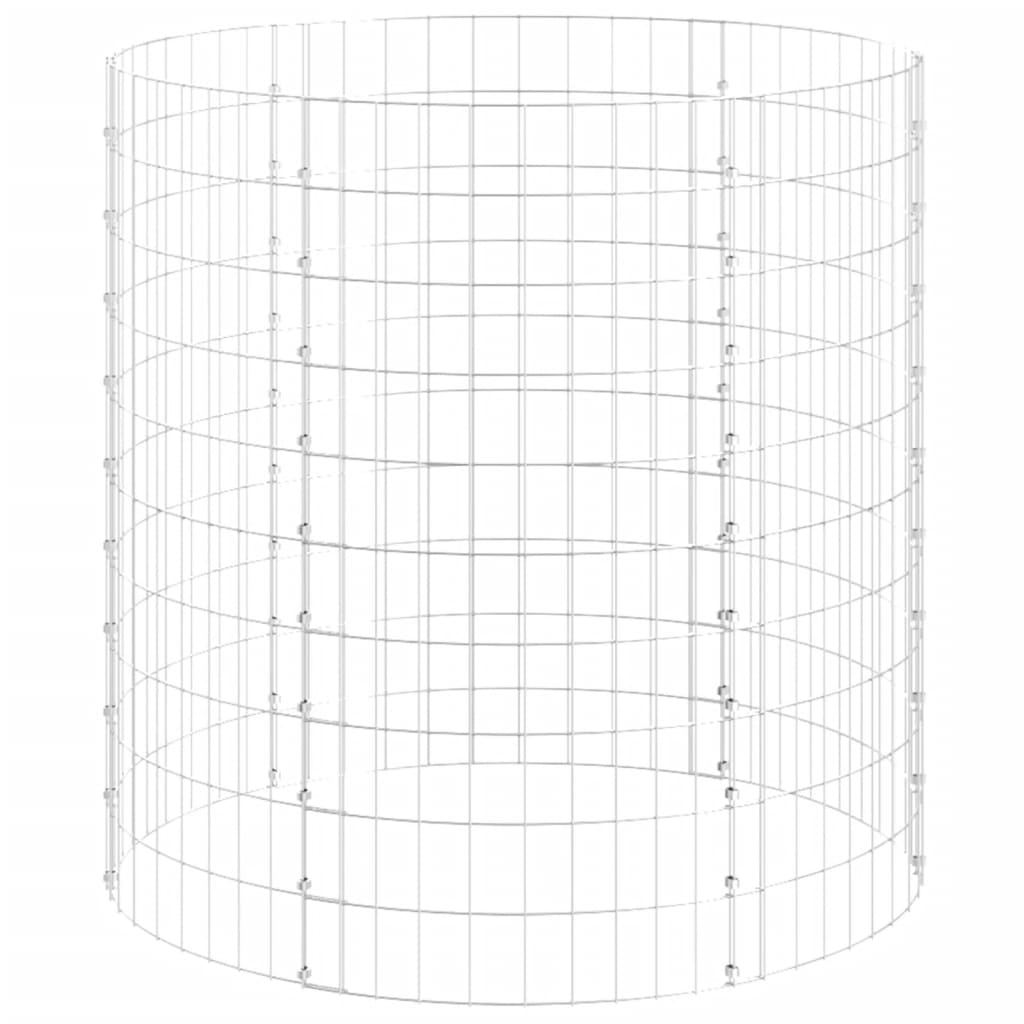 Compostiera da Giardino Ø100x100 cm in Acciaio Zincato - homemem39