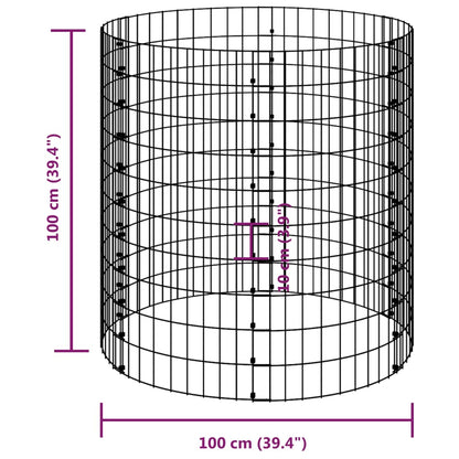 Compostiera da Giardino Ø100x100 cm in Acciaio Zincato | homemem39