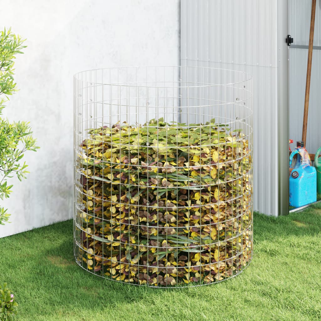Compostiera da Giardino Ø100x100 cm in Acciaio Zincato | homemem39
