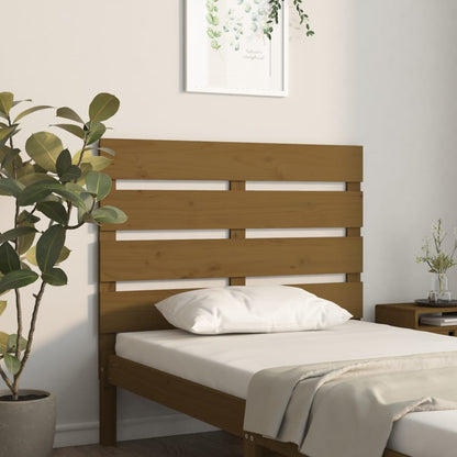 Testiera Marrone Ambra 100x3x80 cm in Legno Massello di Pino - homemem39