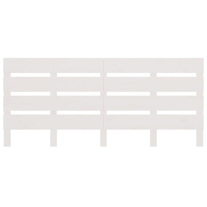 Testiera per Letto Bianca 200x3x80 cm in Legno Massello di Pino - homemem39