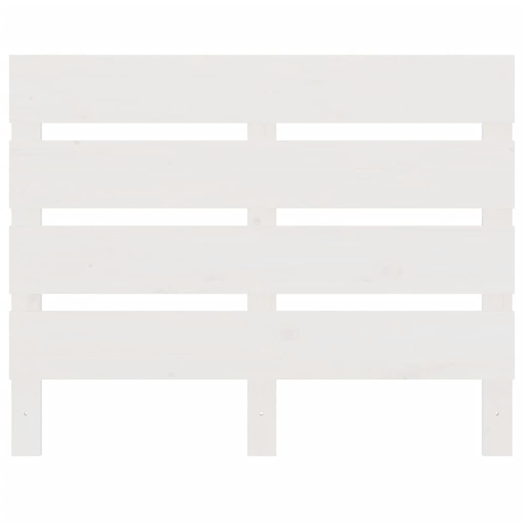 Testiera per Letto Bianca 75x3x80 cm in Legno Massello di Pino - homemem39
