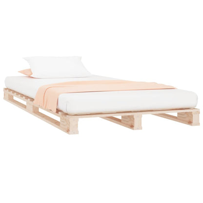 Letto a Pallet 100x200 cm in Legno Massello di Pino | homemem39
