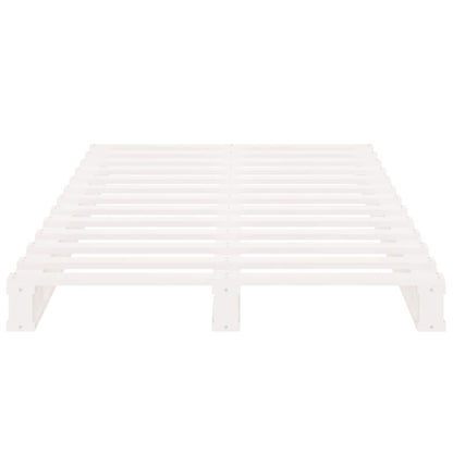 Letto a Pallet Bianco 100x200 cm in Legno Massello di Pino | homemem39