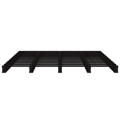 Letto a Pallet Nero 120x200 cm in Legno Massello di Pino - homemem39