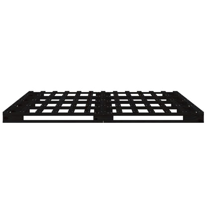 Letto a Pallet Nero 120x200 cm in Legno Massello di Pino - homemem39