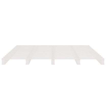 Letto a Pallet Bianco 140x200 cm in Legno Massello di Pino | homemem39