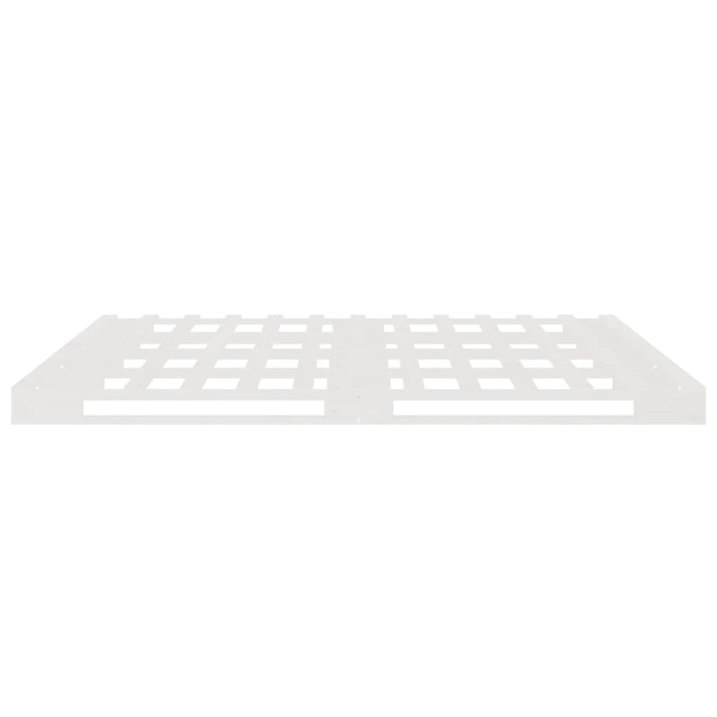 Letto a Pallet Bianco 140x200 cm in Legno Massello di Pino | homemem39