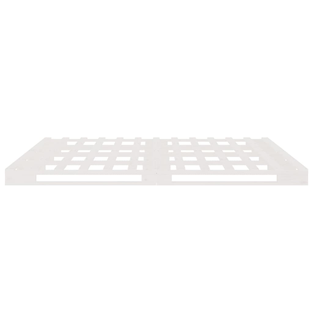Letto a Pallet Bianco 160x200 cm in Legno Massello di Pino | homemem39