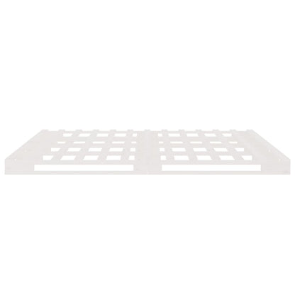 Letto a Pallet Bianco 160x200 cm in Legno Massello di Pino | homemem39