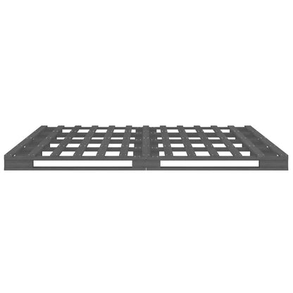 Letto a Pallet Grigio 200x200 cm in Legno Massello di Pino | homemem39