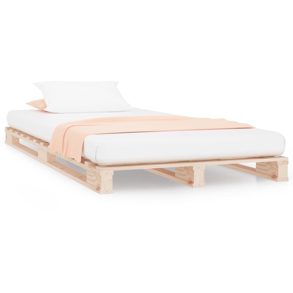 Letto a Pallet 75x190 cm Small Single in Legno Massello di Pino - homemem39