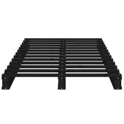 Letto a Pallet Nero 75x190 cm Small Single Legno di Pino - homemem39
