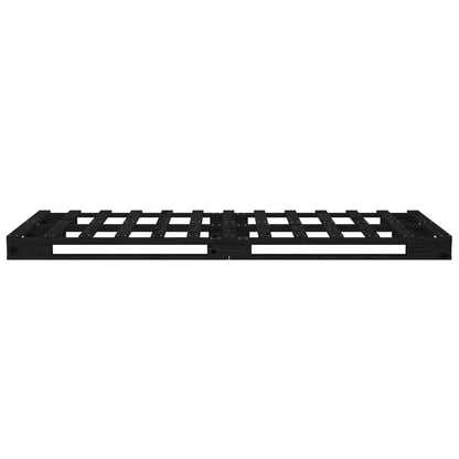 Letto a Pallet Nero 75x190 cm Small Single Legno di Pino - homemem39