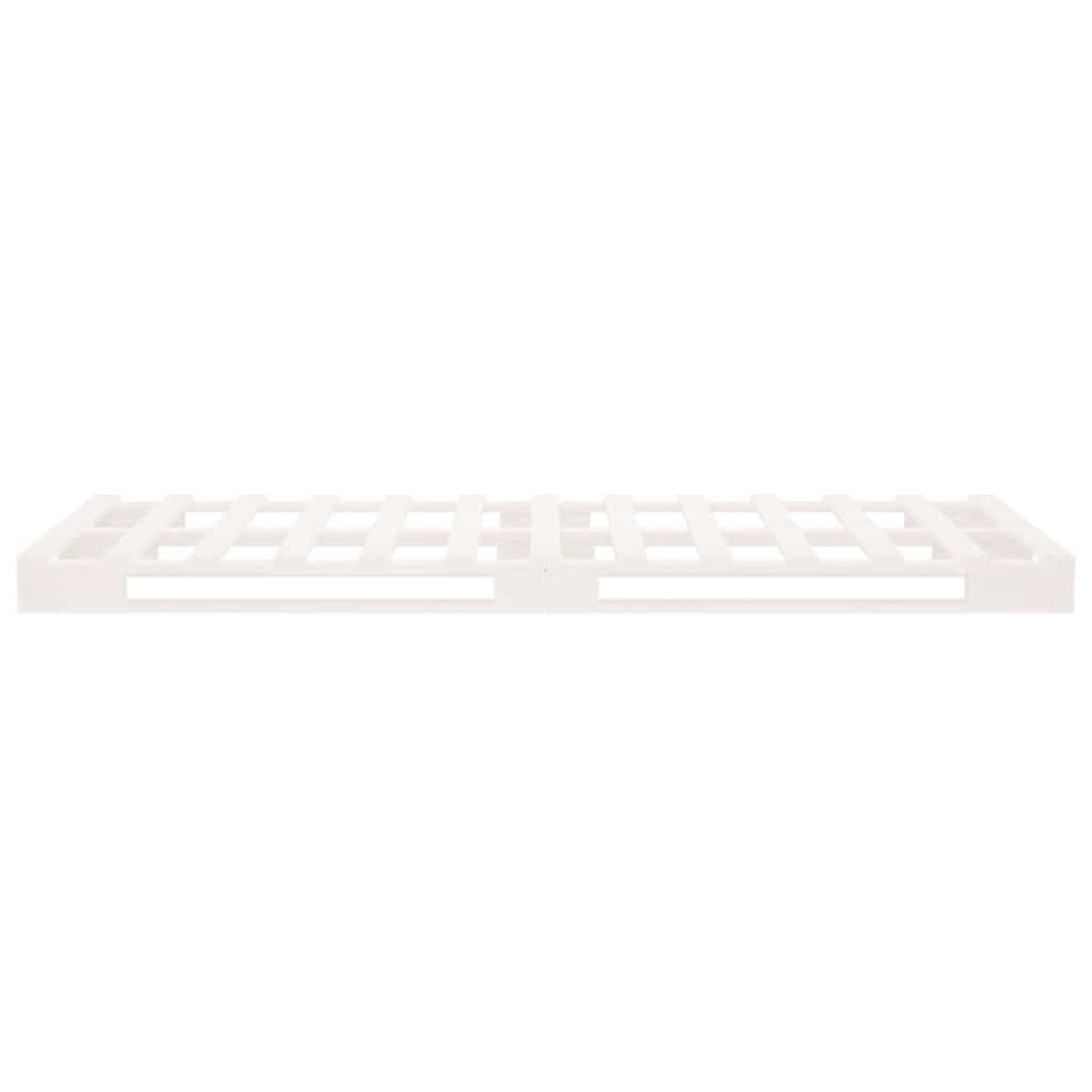 Letto a Pallet Bianco 90x190 cm Single Legno Massello di Pino | homemem39