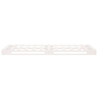 Letto a Pallet Bianco 90x190 cm Single Legno Massello di Pino | homemem39