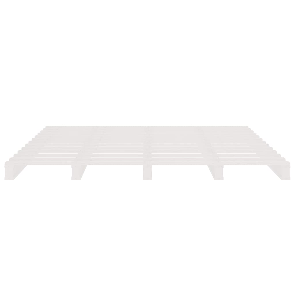 Letto a Pallet Bianco 120x190 cm Small Double Legno di Pino - homemem39