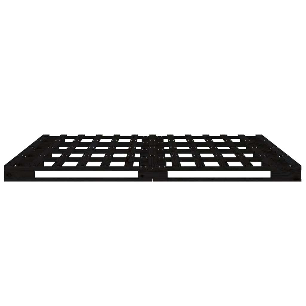 Letto a Pallet Nero 120x190 cm Small Double Legno di Pino - homemem39