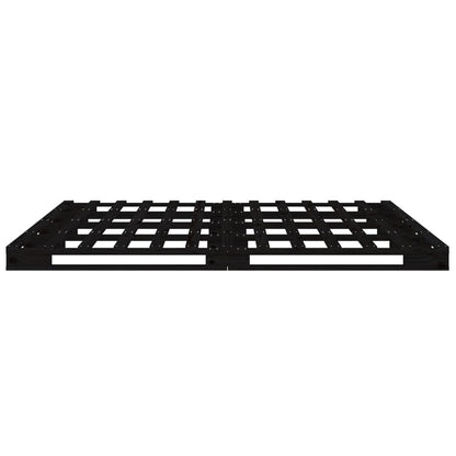 Letto a Pallet Nero 120x190 cm Small Double Legno di Pino - homemem39