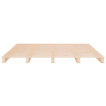 Letto a Pallet 140x190 cm in Legno Massello di Pino | homemem39
