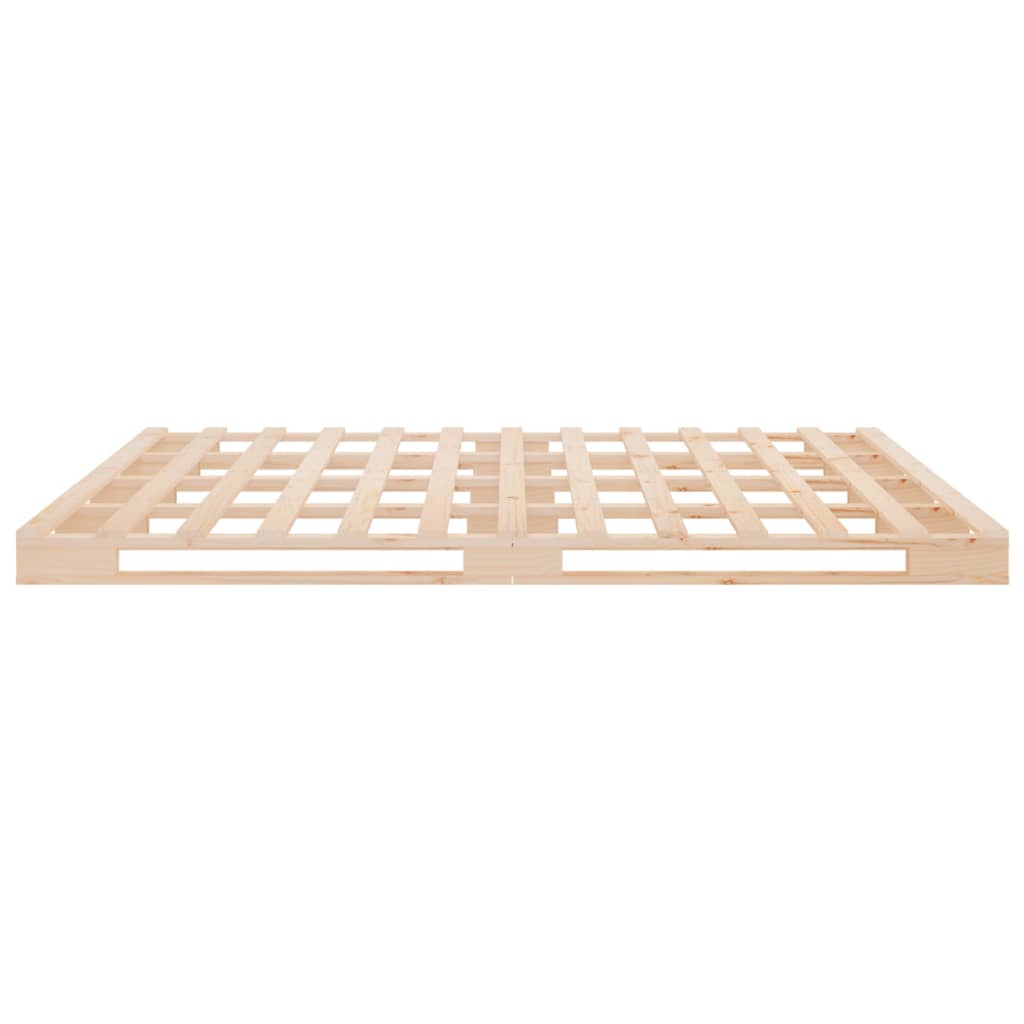 Letto a Pallet 140x190 cm in Legno Massello di Pino | homemem39