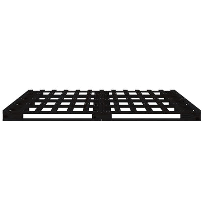 Letto a Pallet Nero 140x190 cm in Legno Massello di Pino - homemem39