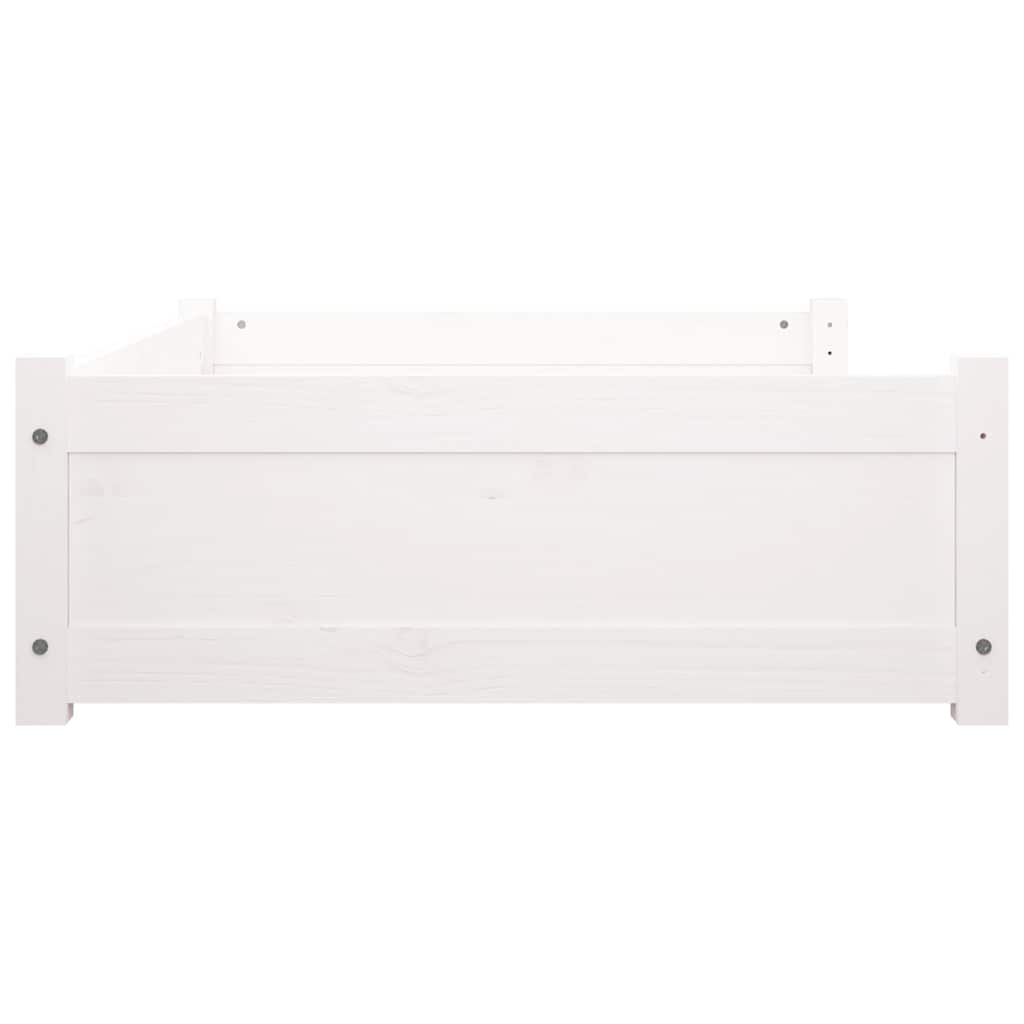 Cuccia per Cani Bianca 95,5x65,5x28cm in Legno Massello di Pino - homemem39