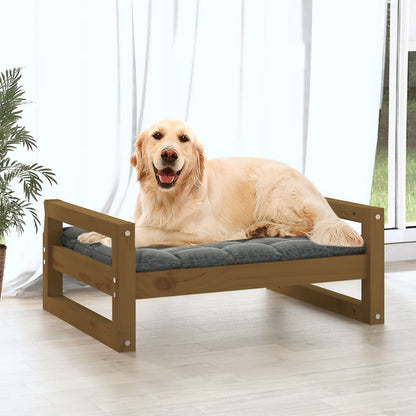 Cuccia per Cani ambra 75,5x55,5x28cm in Legno Massello di Pino - homemem39