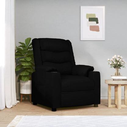 Poltrona Reclinabile Nera in Similpelle | homemem39