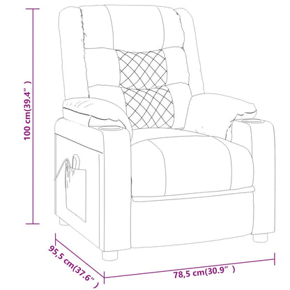 Poltrona Reclinabile Rosso Vino in Similpelle - homemem39