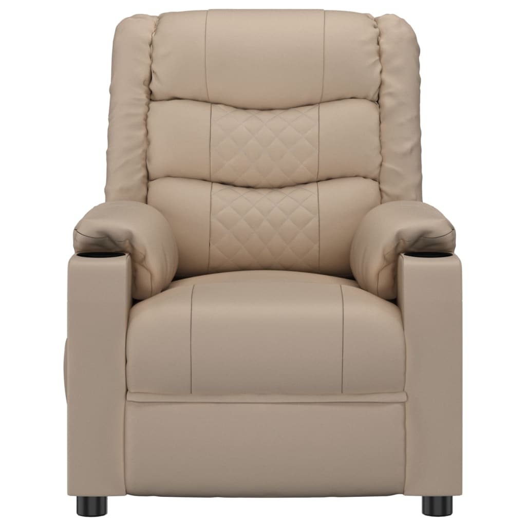 Poltrona Reclinabile Cappuccino in Similpelle - homemem39